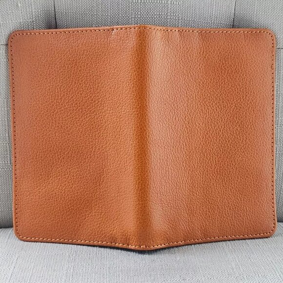 Genuine Leather Passport Holder Handmade Wallet Bifold Mustard Yellow Cardholder - Picture 5 of 12